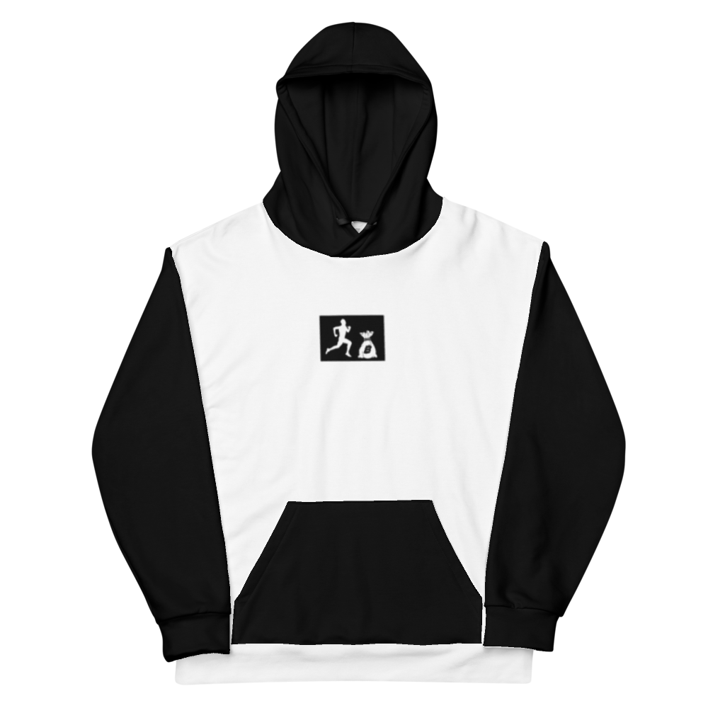 Run It Up Stacked Benji Black(White logo) Hoodie – Benjiboysapparel