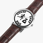 ''Chase that bag'' (Black logo) [White face] Instafamous Quartz watch