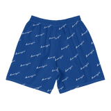 "Benji Stacked" Blue (White Logo) Men's Shorts