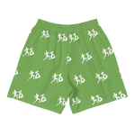 "Run it up stacked" Green (White logo) Benji Athletic Long Shorts