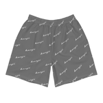 "Benji Stacked" Grey (White Logo) Men's Shorts