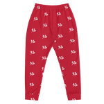 "Run It Up Stacked Benji" Red (White logo) Jogger Sweatpants