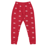 "Run It Up Stacked Benji" Red (White logo) Jogger Sweatpants