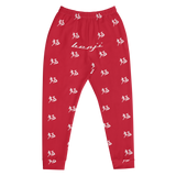 "Run It Up Stacked Benji" Red (White logo) Jogger Sweatpants