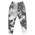 "Run It Up Stacked Benji" Black Tie Dye (White logo) Jogger Sweatpants