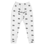 "Run It Up Stacked Benji" White (Black logo) Jogger Sweatpants