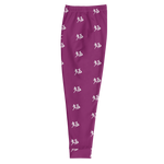 "Run It Up Stacked Benji" Eggplant (White logo) Jogger Sweatpants