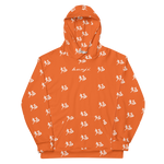 "Run It Up Stacked Benji" Orange (White logo) Hoodie
