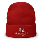 "Original Benji" Red (White logo) Embroidered Beanie