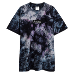 "W. Sup. Chase that bag" Milky way (Black logo) Embroidered Oversized tie-dye t-shirt