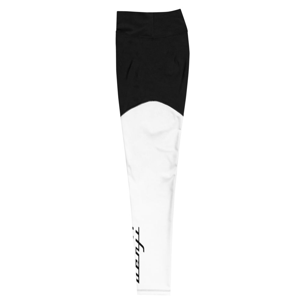Women's Solid Pocket Activewear Leggings - Faux Leather Detail , L -  Walmart.com