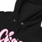 Original Black "Chase that cure" (White/Pink outline) logo Unisex hoodie