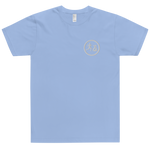 "Run it up circle" Baby blue (White logo) Embroidered T-Shirt