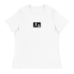 W. "Sup. Run it up" White (Black logo) Women's Relaxed T-Shirt